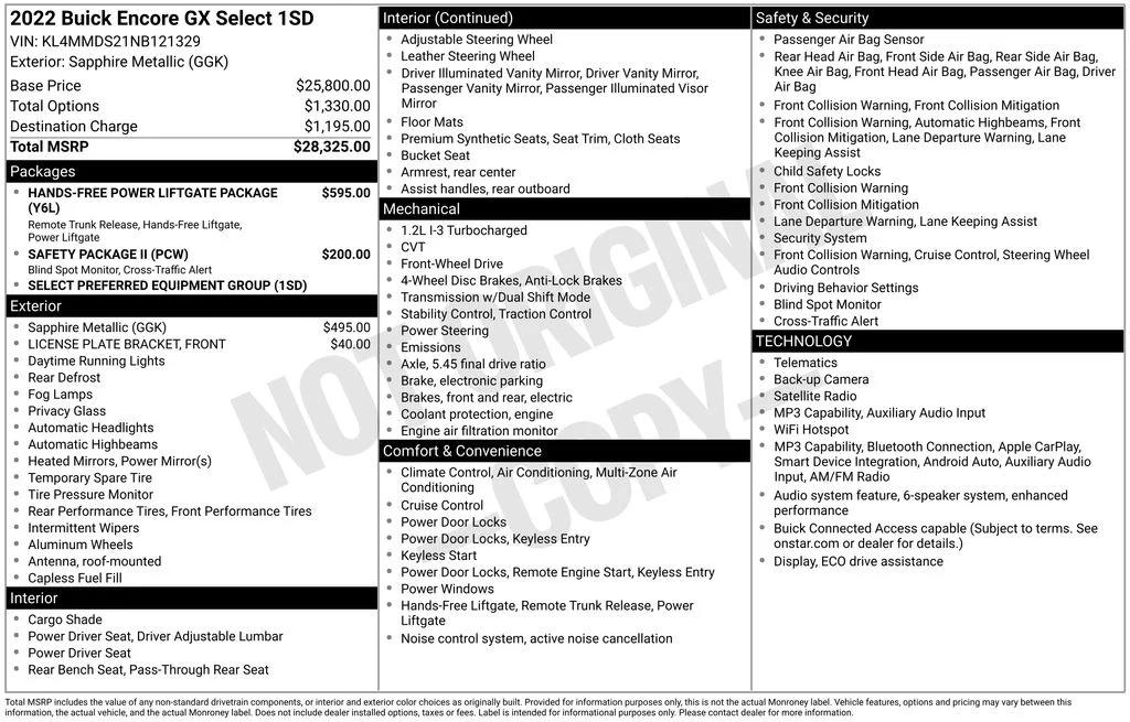 buick encore gx 2022 KL4MMDS21NB121329 image buick encore gx 2022 KL4MMDS21NB121329 image
